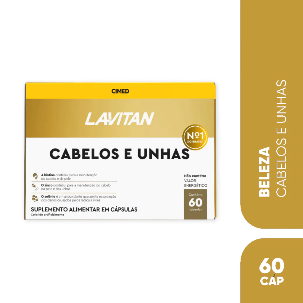 Lavitan Hair Cabelos E Unha Cimed 60 Cápsulas